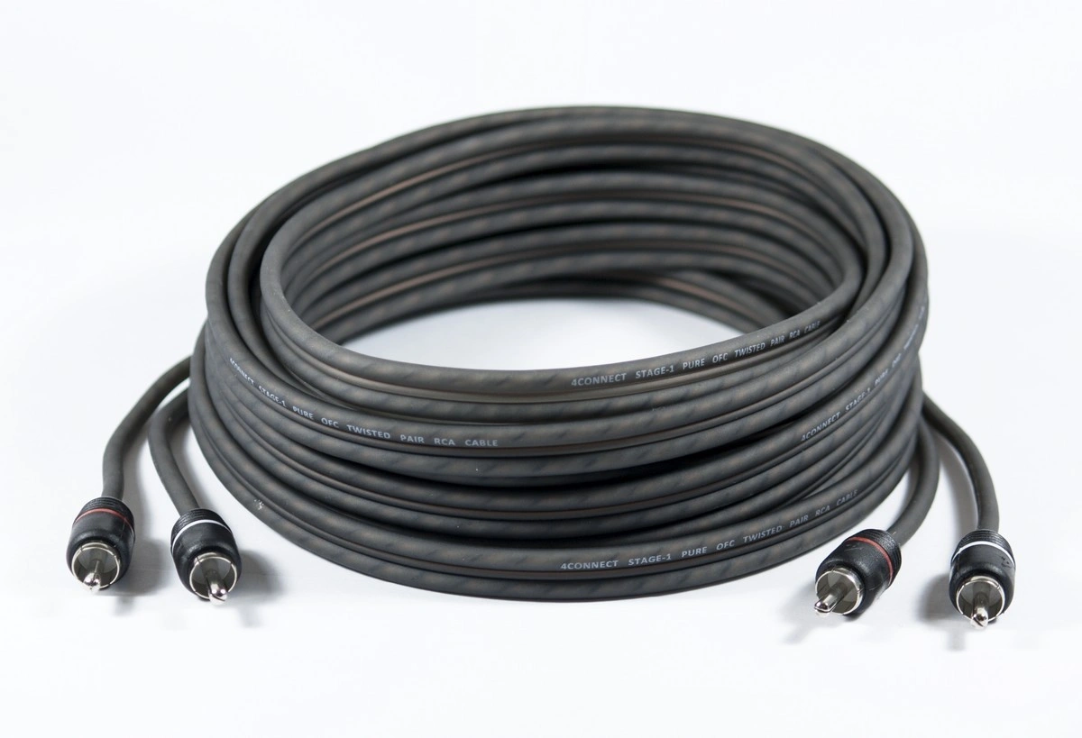 Cablu RCA Four Connect, 4-800155, Stage 1, 5.5 METRI, 2 canale