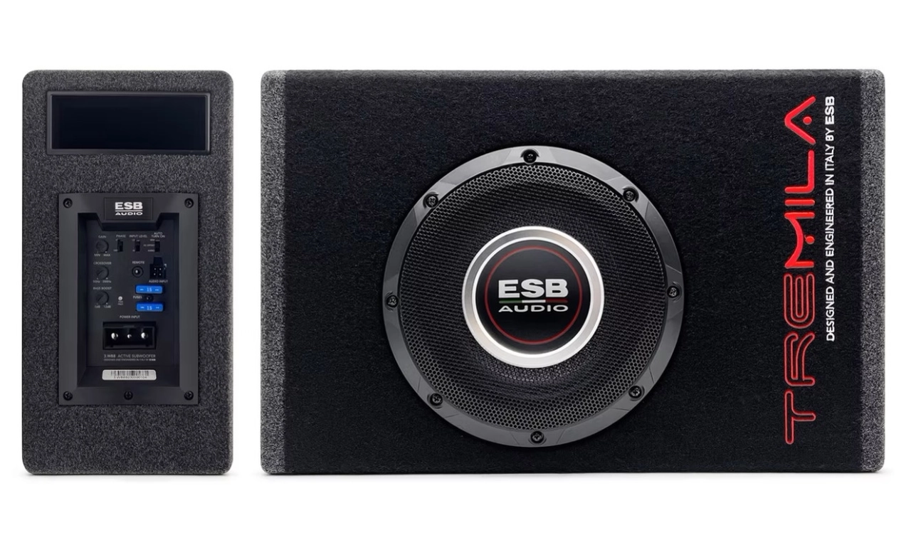Subwoofer auto activ, cu incinta, ESB 3.WB8, 200 mm, 300W RMS