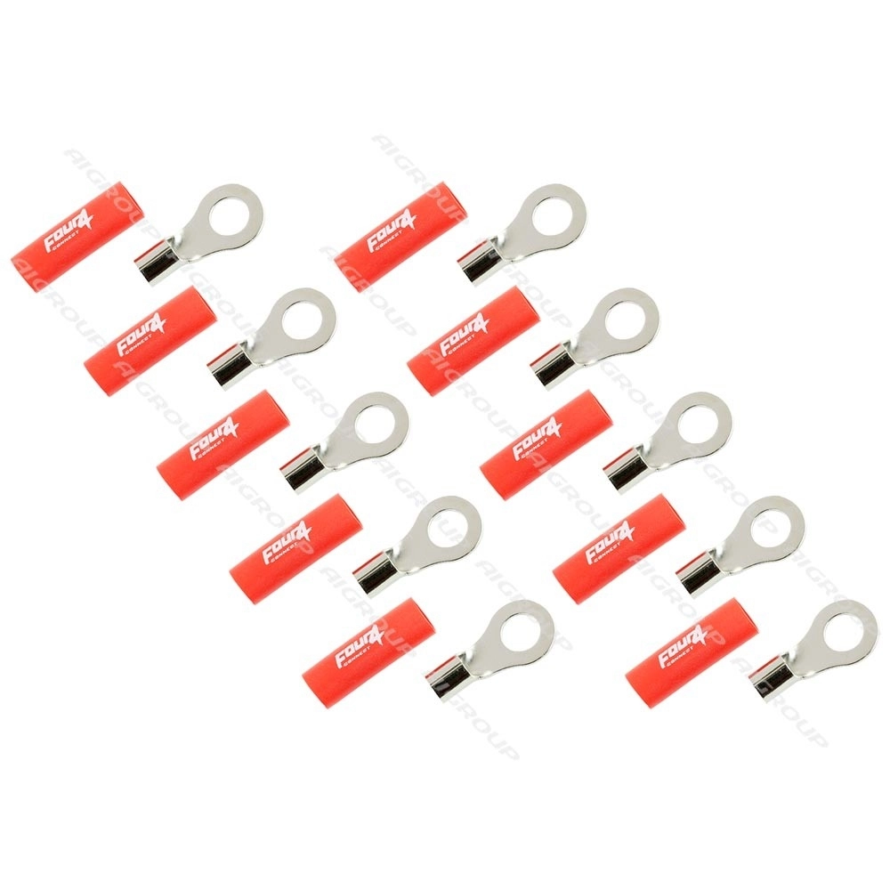 Inel terminal Four Connect, 4-690941, M8, 10 mm2, Set 10 Buc